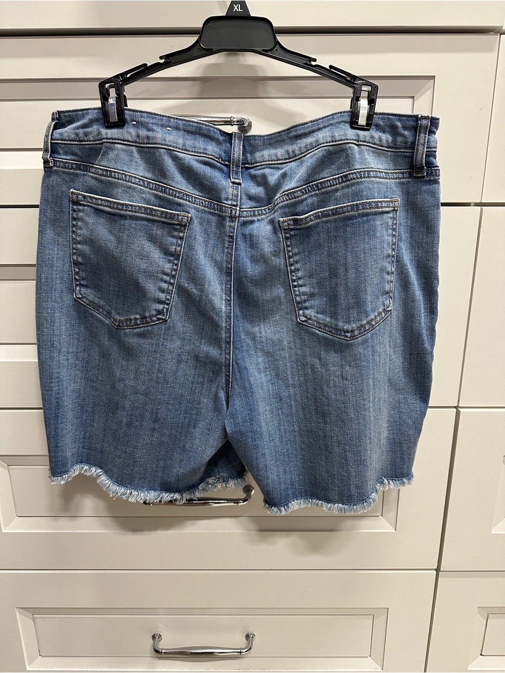 Chico's Light Blue Denim Girlfriend Shorts - Picture 3 of 4
